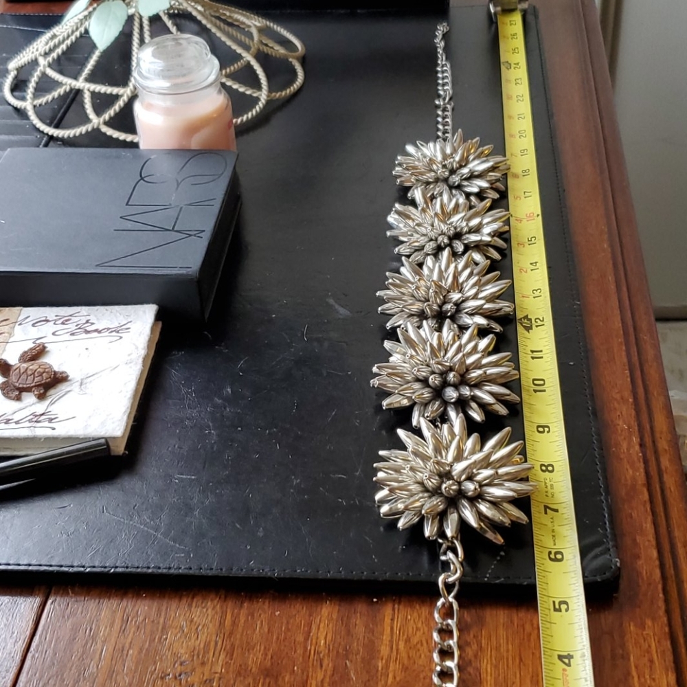 Unique Silver Statement Necklace - image 5